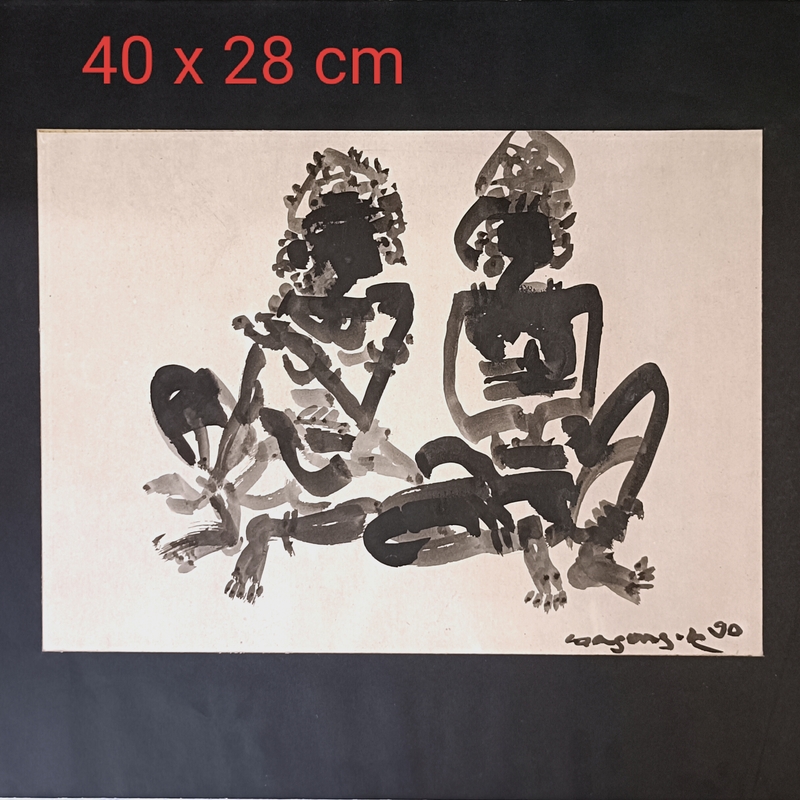 Bagong Kusudiardja
2 penari
conte on paper
40 x 28 cm