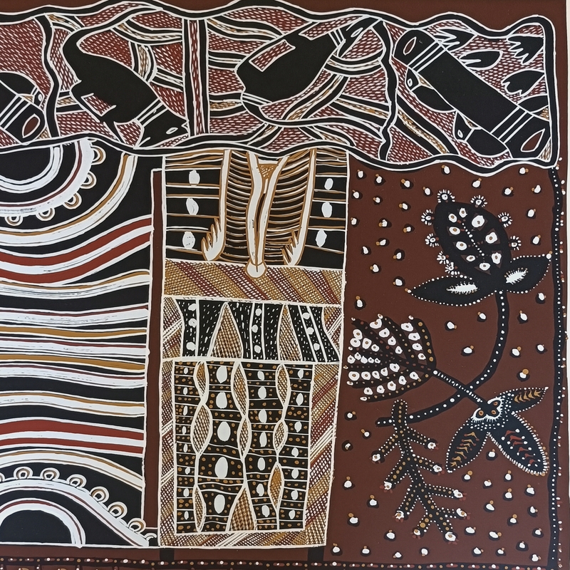 Collaboration Artist
Djalu Gurruwiwi
Dhopiya Yunupingu
Yuan Mor'O Ocampo
Ardiyanto Pranata
Peter Adsett
Gapu, Tubig, Air, Water. 1997

